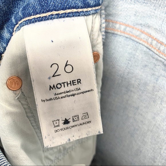 MOTHER High-Waist Frayed Embroidered Skirt - Picture 6 of 8